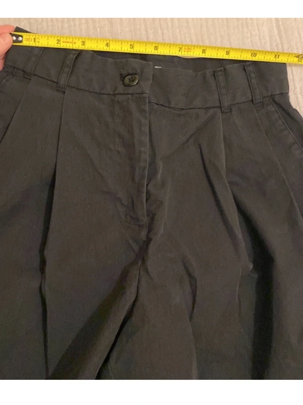 Banana Republic Avila Wide Leg Barrel Pants Black 00P